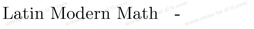 Latin Modern Math 字体字体转换